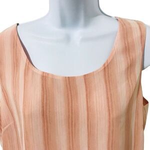 Rena Rowan Peach sleeveless blouse size 14     A38￼